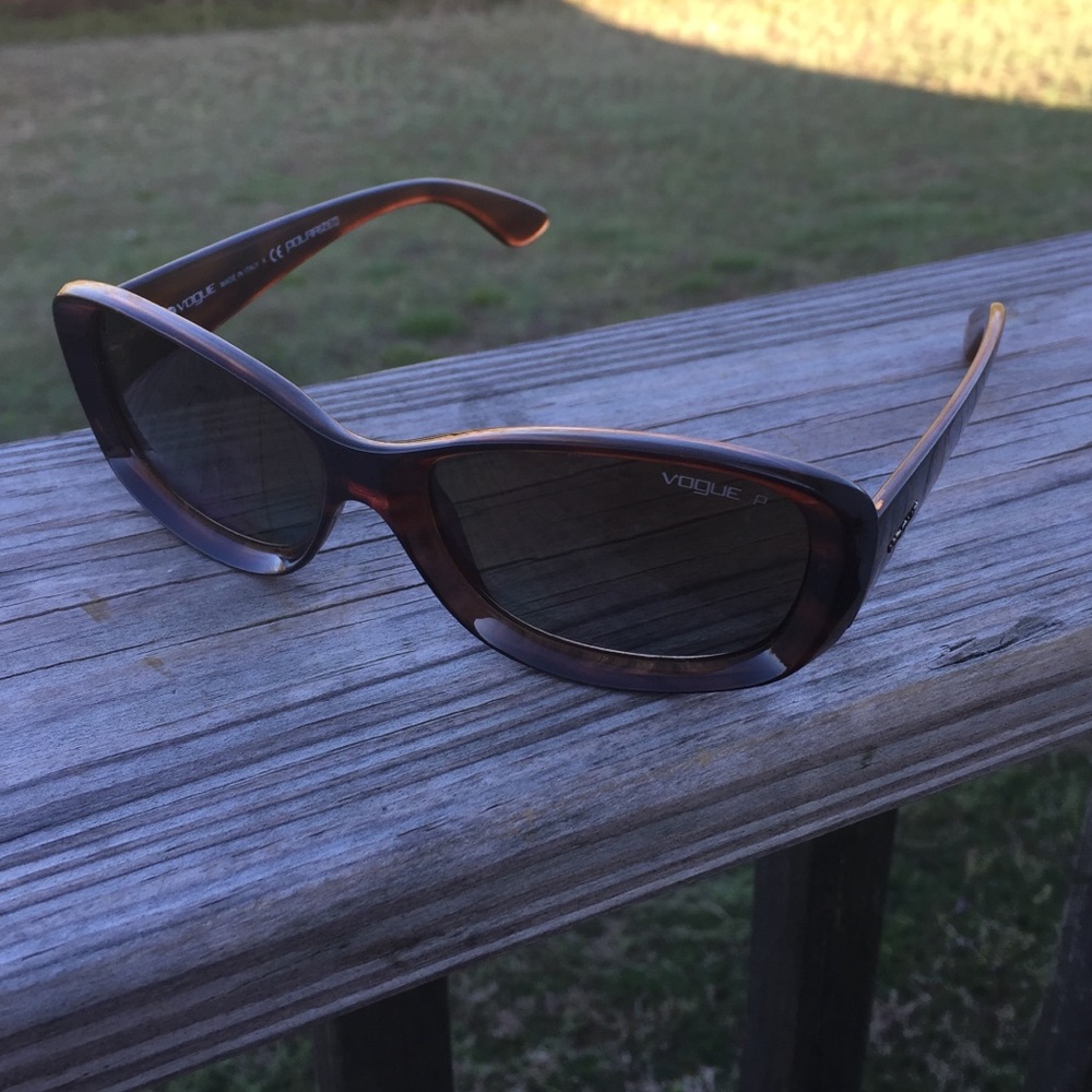 Vogue Polarized Brown Translucent Sunglasses - image 1